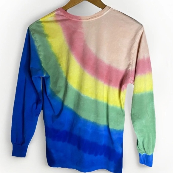 Polo Ralph Lauren Women’s Tie-Dye Long-Sleeve Top Pastel Rainbow Pride Size XS - Picture 2 of 7